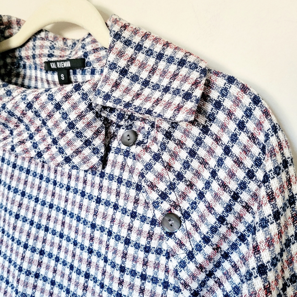 Kal Rieman Plaid Button Top - Picture 5 of 7